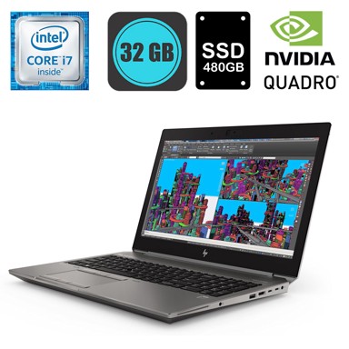 HP Laptop ZBook 15 G6 / Intel Core i7 9850H, 15.6", 1920 x 1080, 32 GB RAM, 500 GB SSD, bez operativnog sustava, siva (obnovljen)